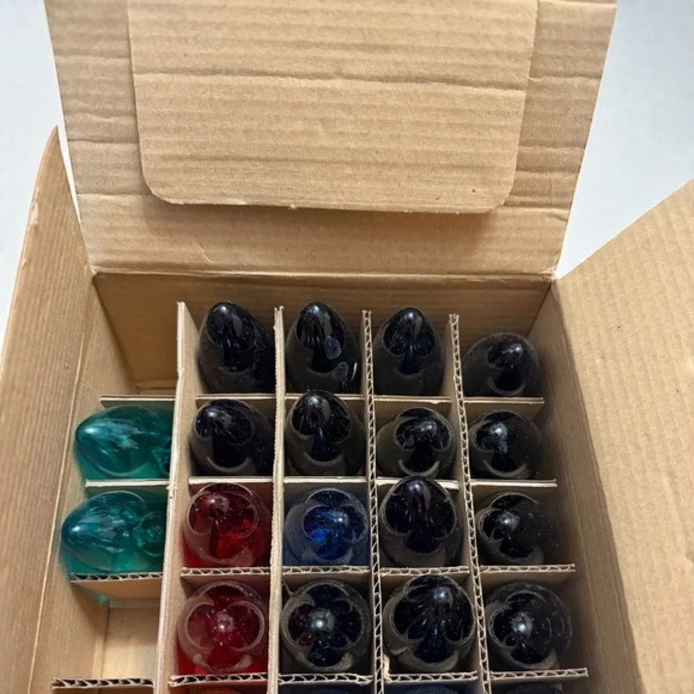Celebrations 18C9 Blue‎ Red Green Transparent Intermediate Base Bulbs 7 watt